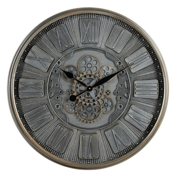 Wall Clock Grey Crystal Iron 69,5 x 9 x 69,5 cm (3 Units)-0