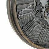 Wall Clock Grey Crystal Iron 69,5 x 9 x 69,5 cm (3 Units)-4