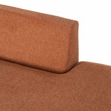 Chaise Longue Sofa Brown Wood Iron Foam 210 x 100 x 90 cm-2