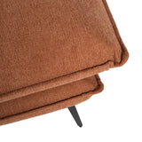 Chaise Longue Sofa Brown Wood Iron Foam 210 x 100 x 90 cm-1