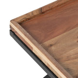 Centre Table Natural Iron Mango wood 85 x 85 x 39 cm-6