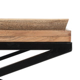 Centre Table Natural Iron Mango wood 85 x 85 x 39 cm-5