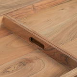 Centre Table Natural Iron Mango wood 85 x 85 x 39 cm-3
