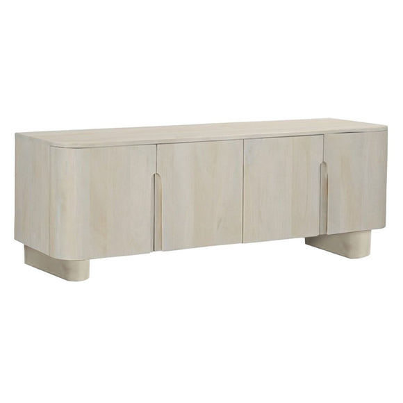 TV furniture White Mango wood 140 x 40 x 58 cm-0