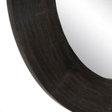 Wall mirror Dark brown Crystal Mango wood MDF Wood Vertical Circular 122 x 3,8 x 122 cm-2