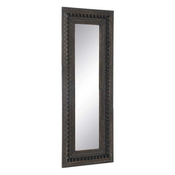 Dressing Mirror Dark brown Crystal Mango wood MDF Wood Vertical 67,3 x 5,1 x 176,5 cm-0