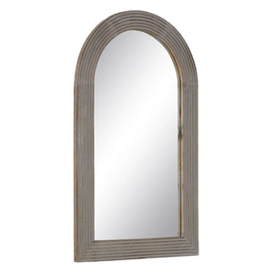 Wall mirror White Natural Crystal Mango wood MDF Wood Vertical 64,8 x 3,8 x 108 cm-0