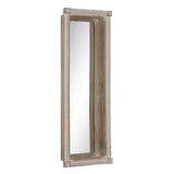 Wall mirror White Natural Crystal Mango wood MDF Wood Vertical 106,6 x 12,7 x 38 cm-0