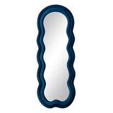 Wall mirror Blue Franela Wood Crystal Vertical 60 x 4 x 160 cm-0