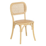 Dining Chair Natural Rattan Elm wood 45 x 41 x 88 cm-0