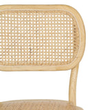 Dining Chair Natural Rattan Elm wood 45 x 41 x 88 cm-5