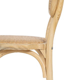 Dining Chair Natural Rattan Elm wood 45 x 41 x 88 cm-2