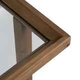 Console Natural Tempered Glass Fir wood 120 x 33 x 75 cm-4