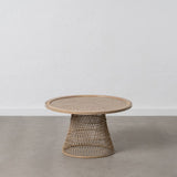 Centre Table Beige Iron Rattan 70 x 70 x 39,5 cm-7