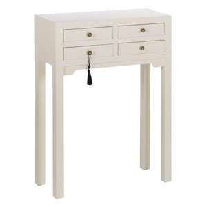 Console White Fir wood MDF Wood 63 x 26 x 85 cm-0