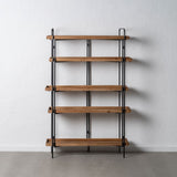 Shelves Black Beige Iron Fir wood 111 x 34 x 176 cm-8