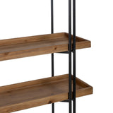 Shelves Black Beige Iron Fir wood 111 x 34 x 176 cm-6