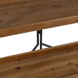 Shelves Black Beige Iron Fir wood 111 x 34 x 176 cm-5
