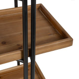 Shelves Black Beige Iron Fir wood 111 x 34 x 176 cm-3