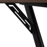 Desk MDF Wood Black Natural 120 x 60 x 75 cm-1