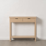 Console Natural Pine MDF Wood 90 x 30 x 81 cm-8