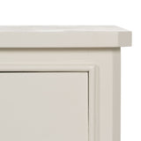 Nightstand White Pine MDF Wood 43 X 33 X 60 CM-2