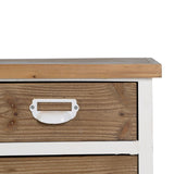 Chest of drawers White Beige Iron Fir wood 94 x 35 x 108 cm-5