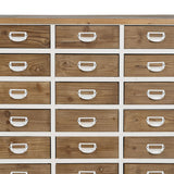 Chest of drawers White Beige Iron Fir wood 94 x 35 x 108 cm-4
