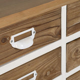 Chest of drawers White Beige Iron Fir wood 94 x 35 x 108 cm-3