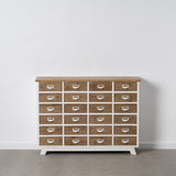 Chest of drawers White Beige Iron Fir wood 120,5 x 35 x 88 cm-8