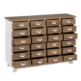 Chest of drawers White Beige Iron Fir wood 120,5 x 35 x 88 cm-7