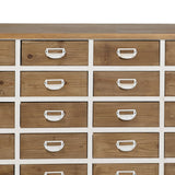 Chest of drawers White Beige Iron Fir wood 120,5 x 35 x 88 cm-4