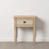 Nightstand Cream Natural Fir wood MDF Wood 56 x 36 x 68 cm-8