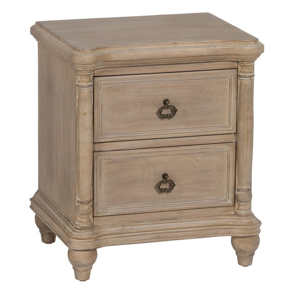 Nightstand Natural Fir wood MDF Wood 48 x 38 x 56 cm-0