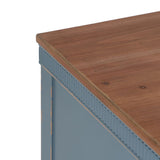 Chest of drawers Blue Natural Fir wood MDF Wood 115 x 45 x 90 cm-6
