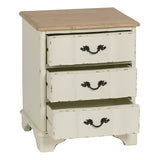 Nightstand Cream Natural Fir wood MDF Wood 50 x 40 x 60 cm-7