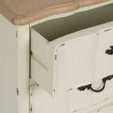 Nightstand Cream Natural Fir wood MDF Wood 50 x 40 x 60 cm-3