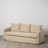 3-Seater Sofa Beige 220 x 95 x 90 cm-8