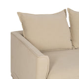 3-Seater Sofa Beige 220 x 95 x 90 cm-5