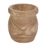 Set of Planters Natural Paolownia wood 43 x 43 x 44 cm (3 Units)-7