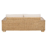 Garden sofa Natural Mango wood Foam Natural Fibre 198 x 88 x 67 cm-6