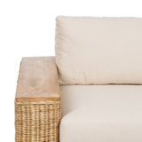 Garden sofa Natural Mango wood Foam Natural Fibre 198 x 88 x 67 cm-4