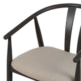 Dining Chair Black Beige 56,5 x 57 x 76 cm-5