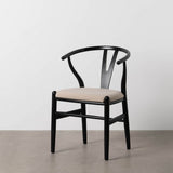 Dining Chair Black Beige 53 x 55 x 80 cm-9