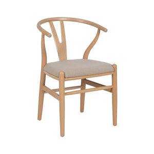 Dining Chair Beige Natural 53 x 55 x 80 cm-0