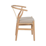 Dining Chair Beige Natural 53 x 55 x 80 cm-8