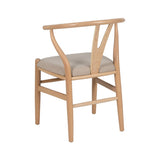 Dining Chair Beige Natural 53 x 55 x 80 cm-7