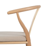 Dining Chair Beige Natural 53 x 55 x 80 cm-4