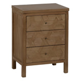 Nightstand BRAYAN Natural Paolownia wood 48 x 35 x 66 cm-0