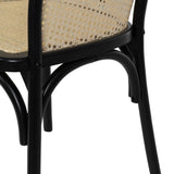 Dining Chair Black Natural 56 X 58 X 77 CM-2